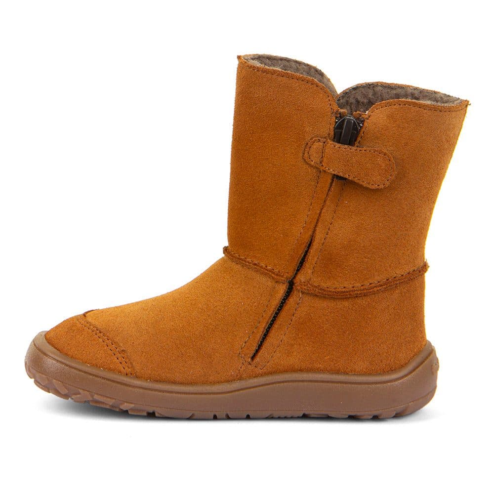 Dětské zimní barefoot boty TEX SUEDE Cognac G3160250-2 - 35 - náhled 3