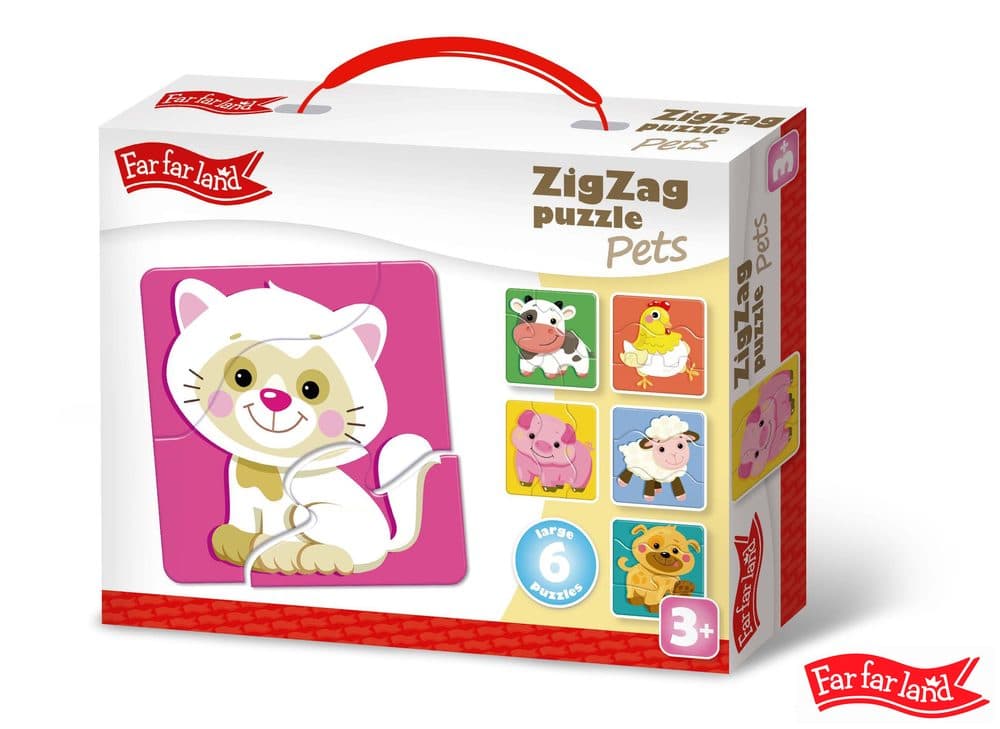 Far Far Land Puzzle ZigZag mazlíčci 6 obrázků, Far Far Land, W022253