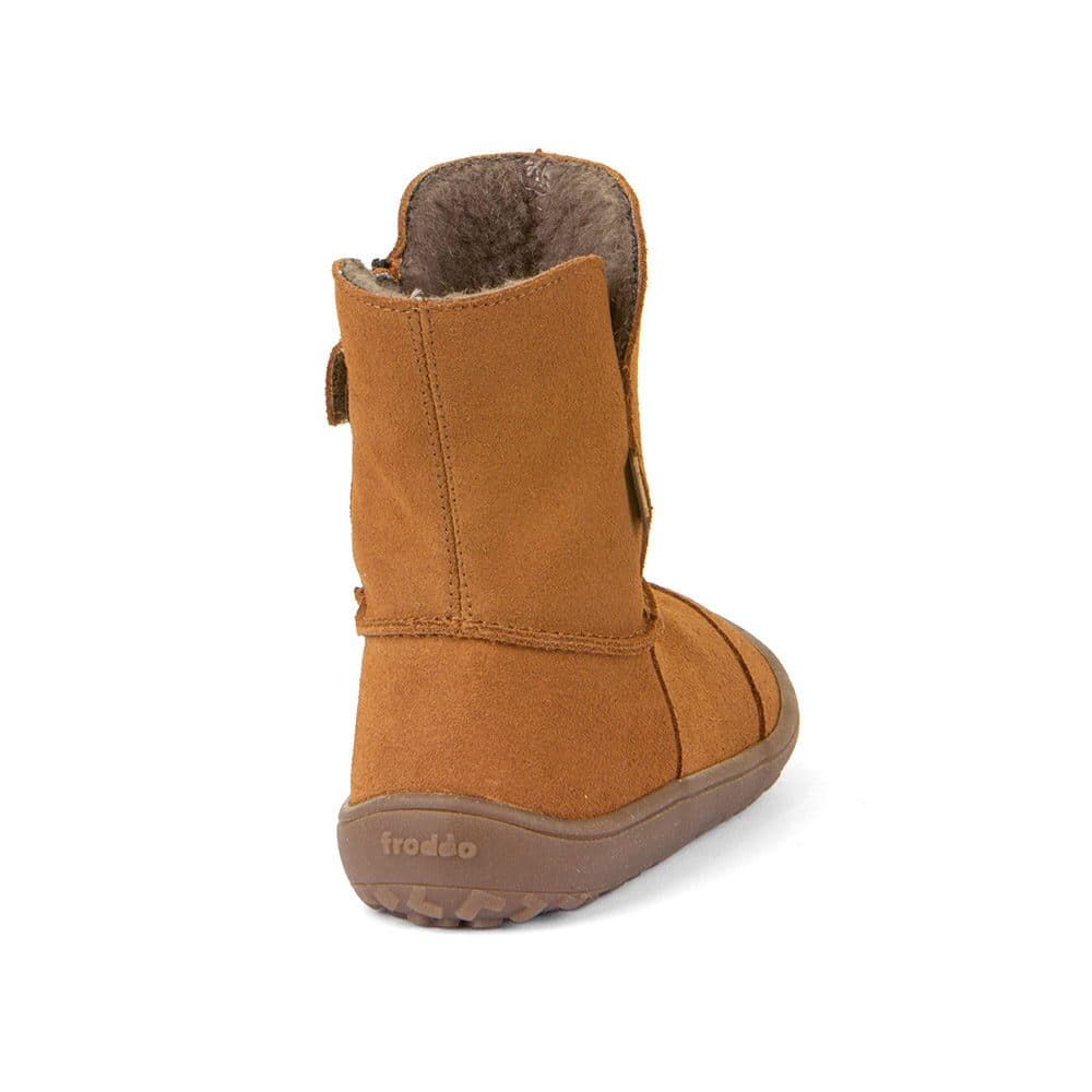 Dětské zimní barefoot boty TEX SUEDE  Cognac, Froddo, G3160238-2, hnědá - 26 - náhled 3
