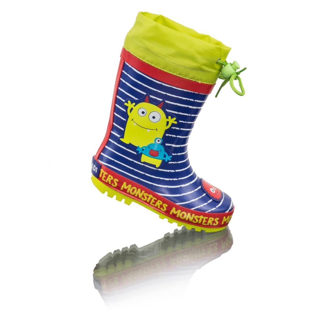 chlapecké holínky gumové - potisk MONSTER, Pidilidi, PL0094-04, modrá -