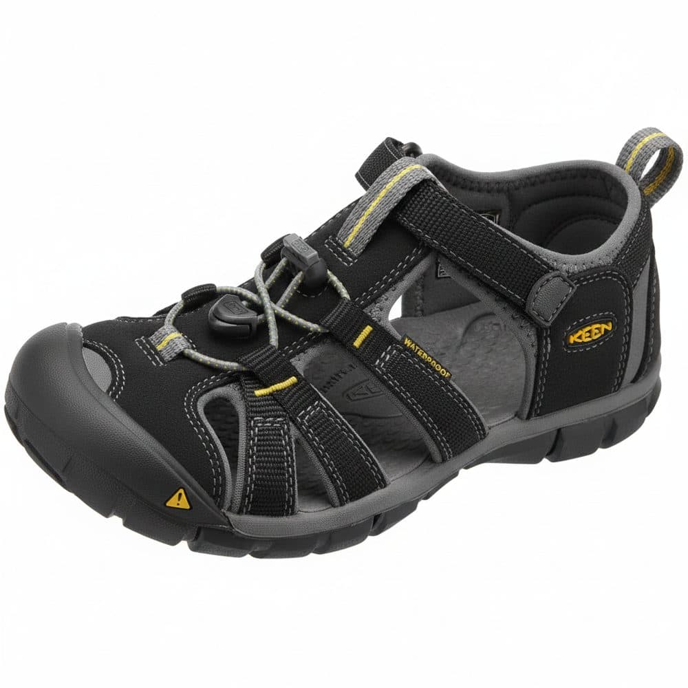 Dětské sandály SEACAMP II CNX, black/yellow, Keen, 1012064, černá -