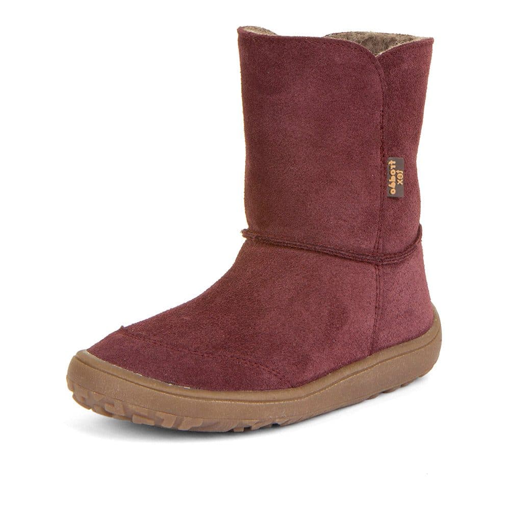 Dívčí zimní barefoot boty TEX SUEDE  Bordeaux, Froddo, G3160238-1, červená - 25 - náhled 1