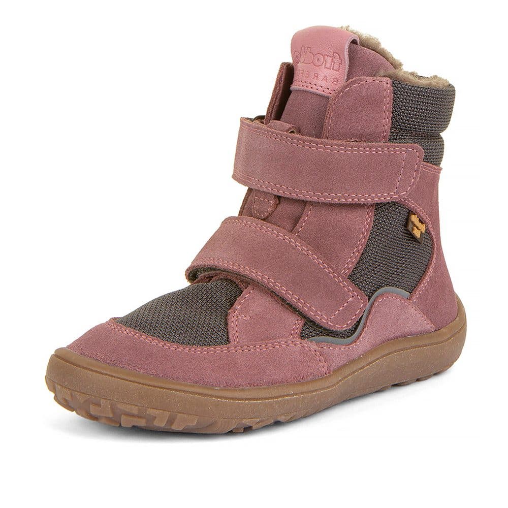 Dívčí zimní barefoot boty TEX WINTER Gray Pink, Froddo, G3160233-6, růžová -