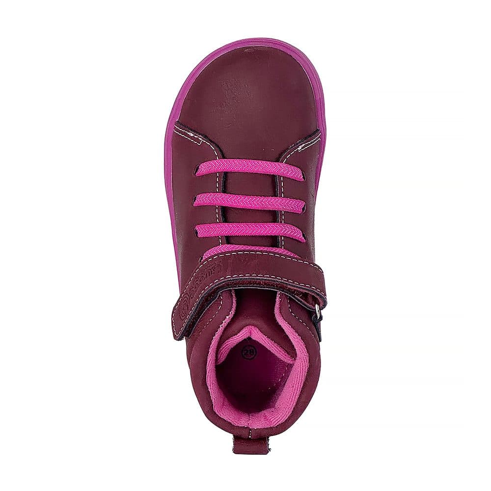 Dívčí celoroční barefoot boty Bugga KAMA Burgundy B00200-07 - 25 - náhled 5