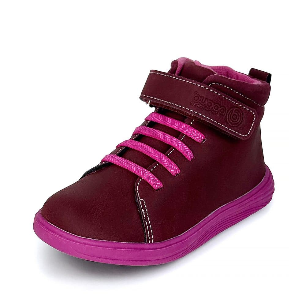 Dívčí celoroční barefoot boty Bugga KAMA Burgundy B00200-07 - 25 - náhled 1