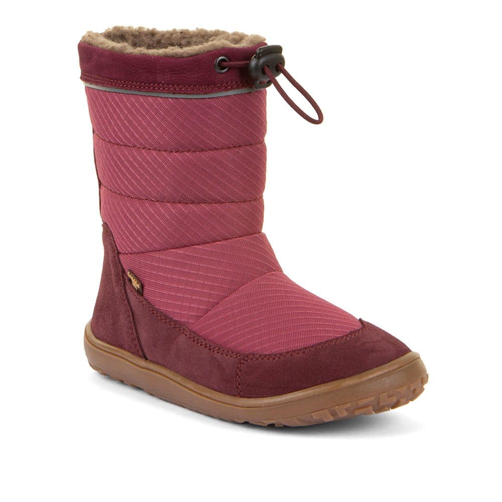 Dívčí zimní barefoot sněhule UP TEX SNOW WOOL Bordeaux  G3160249-4 - 34 - náhled 4