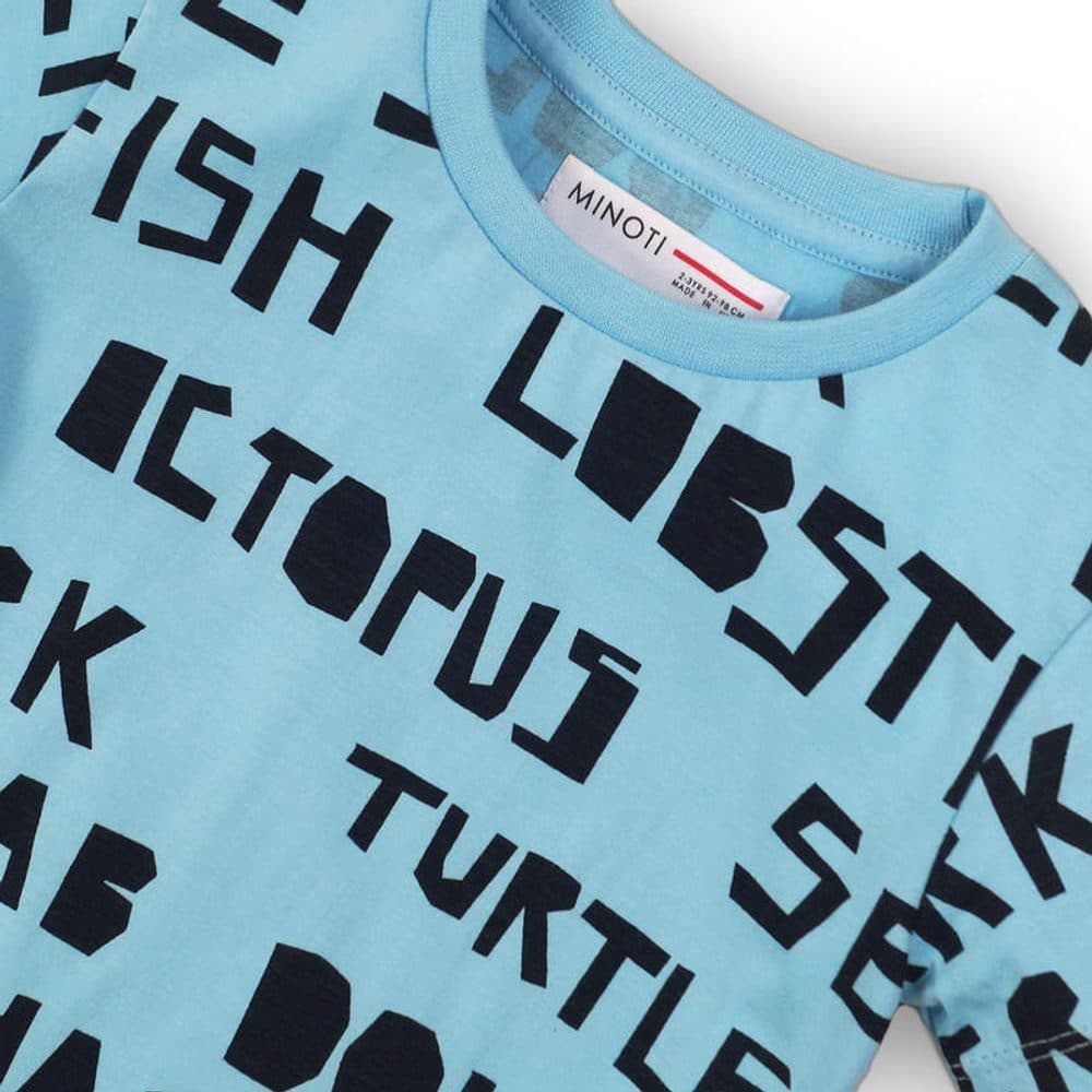 Tričko chlapecké s krátkým rukávem, Minoti, TB TSHIRT 1, modrá - 68/80 | 6-12m - náhled 3