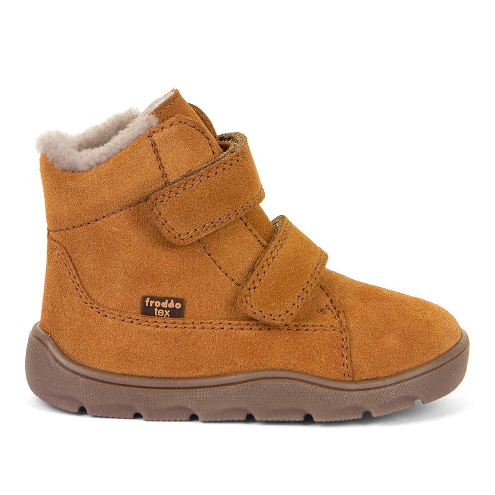 Dětské zimní barefoot boty ZERU TEX FURRY Cognac Froddo G2110151-2 - 22 - náhled 4