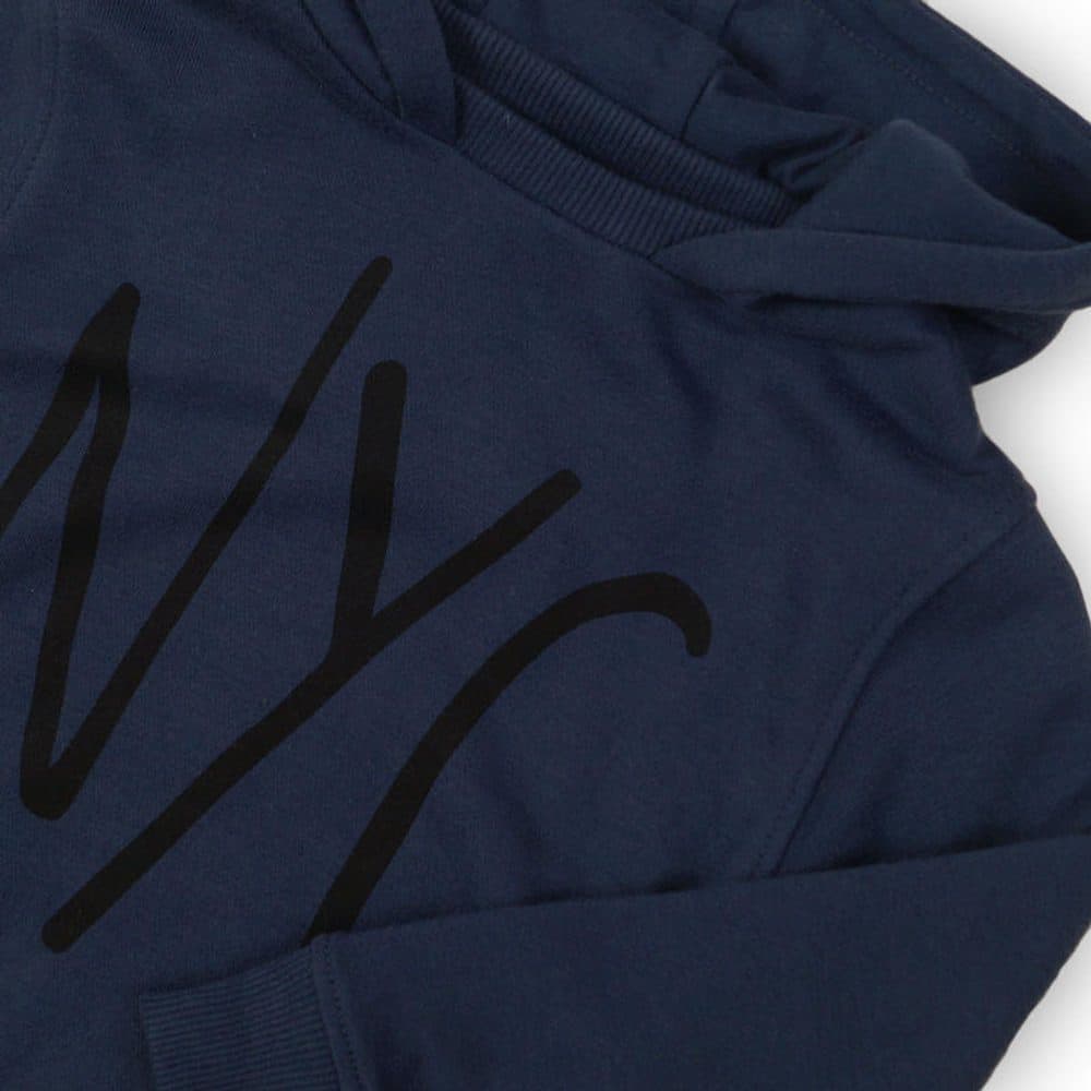 Mikina chlapecká s kapucí, Minoti, KB FLEECE HOODY 7, tmavě modrá - 140/146 | 10/11let - náhled 3