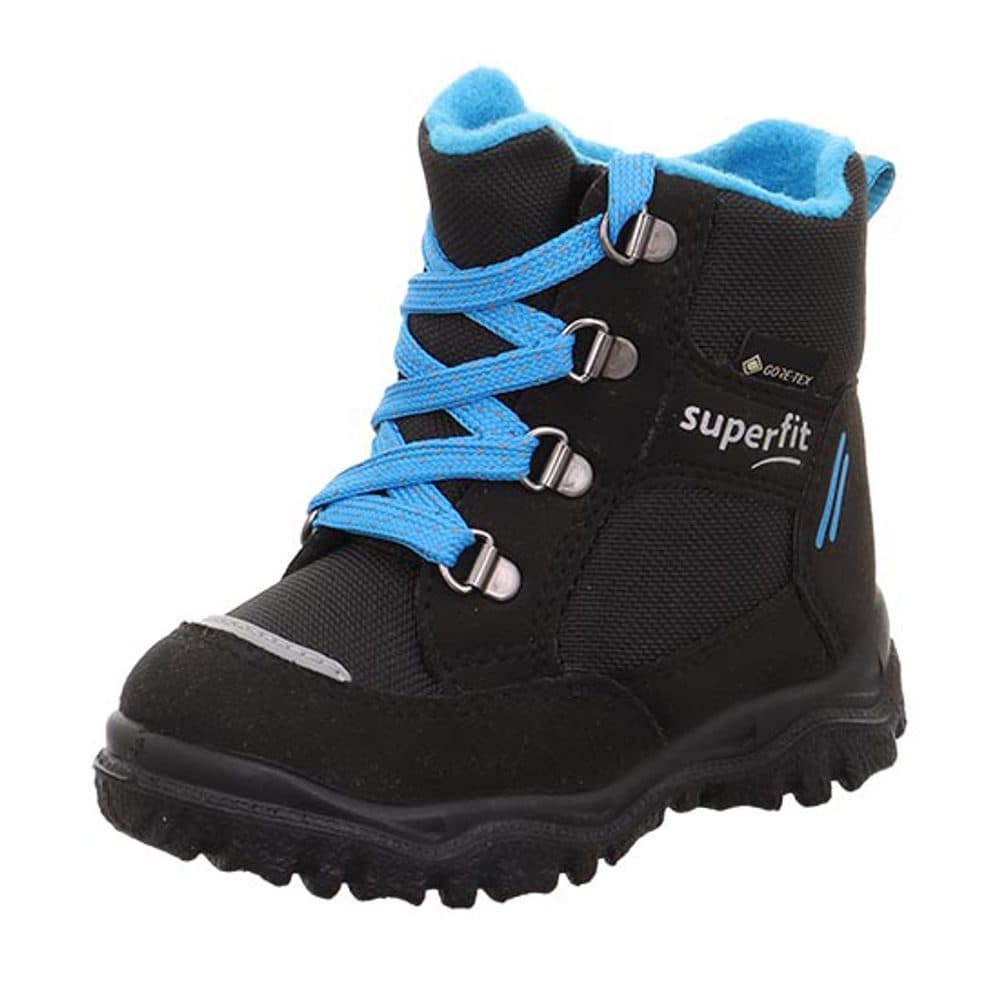 Chlapecké zimní boty HUSKY1 Black/Light Blue Gore-Tex, Superfit,1-006046-0000 -