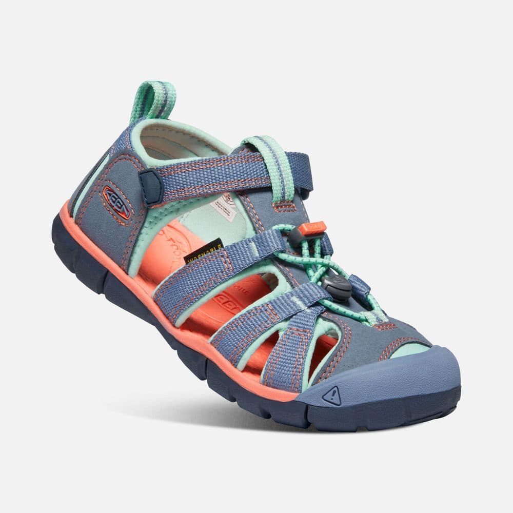Dětské sandály SEACAMP II CNX, FLINT STONE/OCEAN WAVE, keen, 1022990/1022975, modrá - 24 - náhled 2