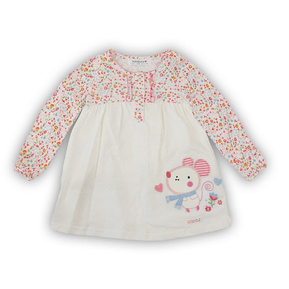 Kojenecký set, šaty a legíny, Minoti, MOUSE 10, růžová - 80/86 | 12-18m - náhled 3