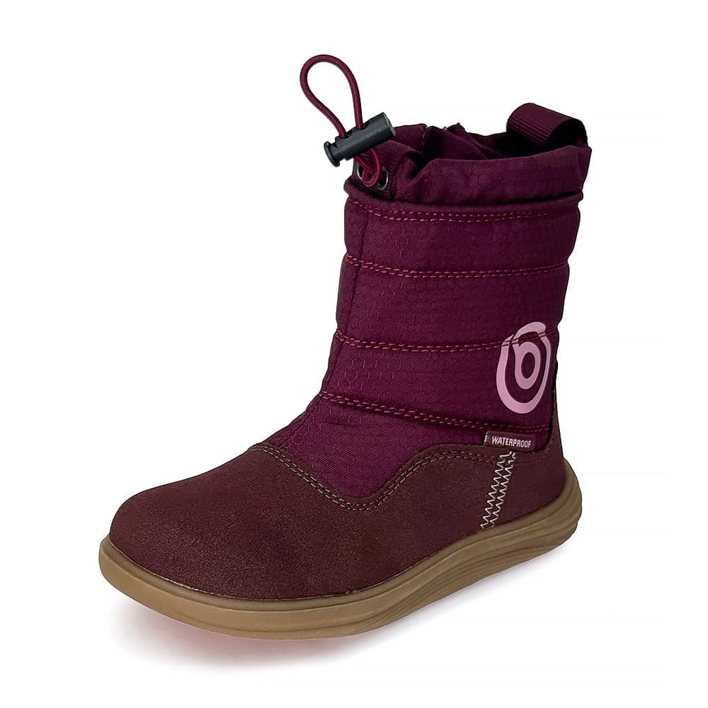 Dívčí zimní barefoot boty s membránou Bugga RUBA Fuchsia B00197-07 -