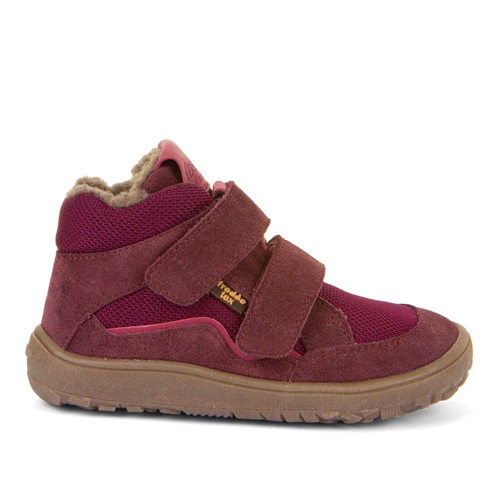 Dívčí zimní barefoot boty TEX WOOL Bordeaux, Froddo, G3110254-4W, červená - 23 - náhled 4