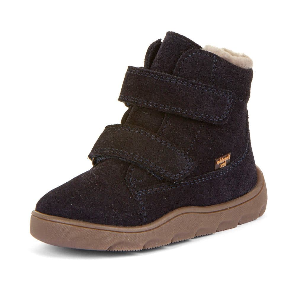Chlapecké zimní barefoot boty ZERU TEX FURRY Dark blue, Froddo, G2110149, tmavě modrá -