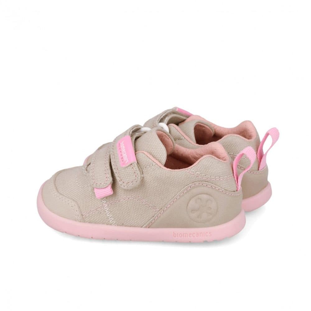 Dívčí barefoot plátěné tenisky LONA BASICA BEIGE Y ROSA Biomecanisc 262190-F884 - 22 - náhled 5
