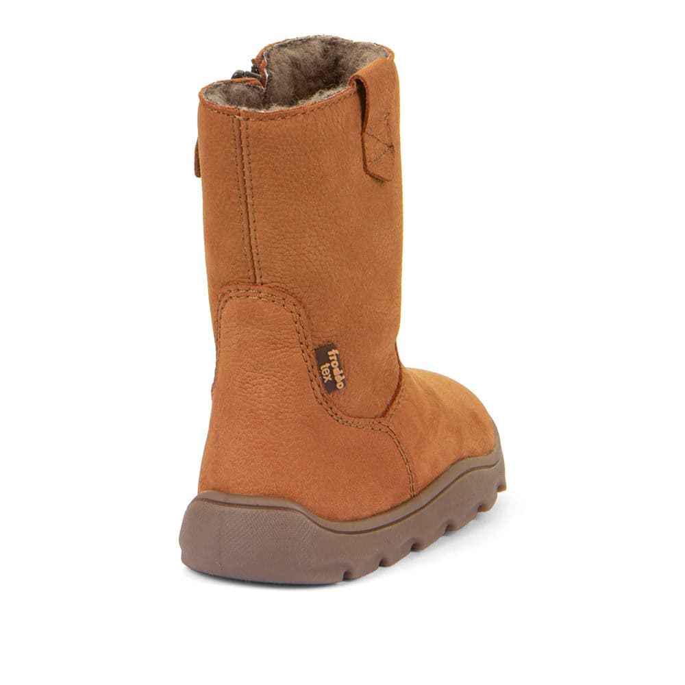 Dívčí zimní barefoot kozačky ZERU TEX BOOT Cognac, Froddo, G3160242, hnědá - 24 - náhled 3