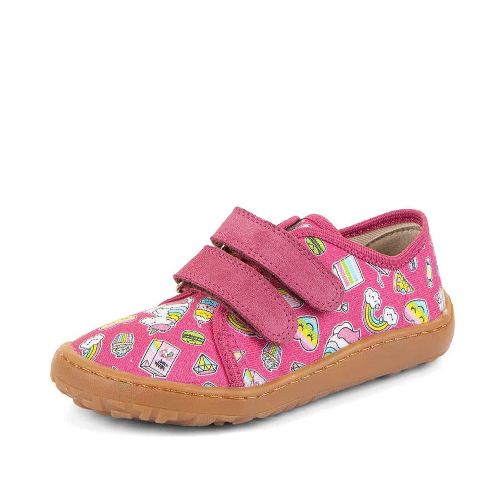 Dívčí plátěné barefoot tenisky CANVAS FUXIA+ Froddo G1700440-10 -