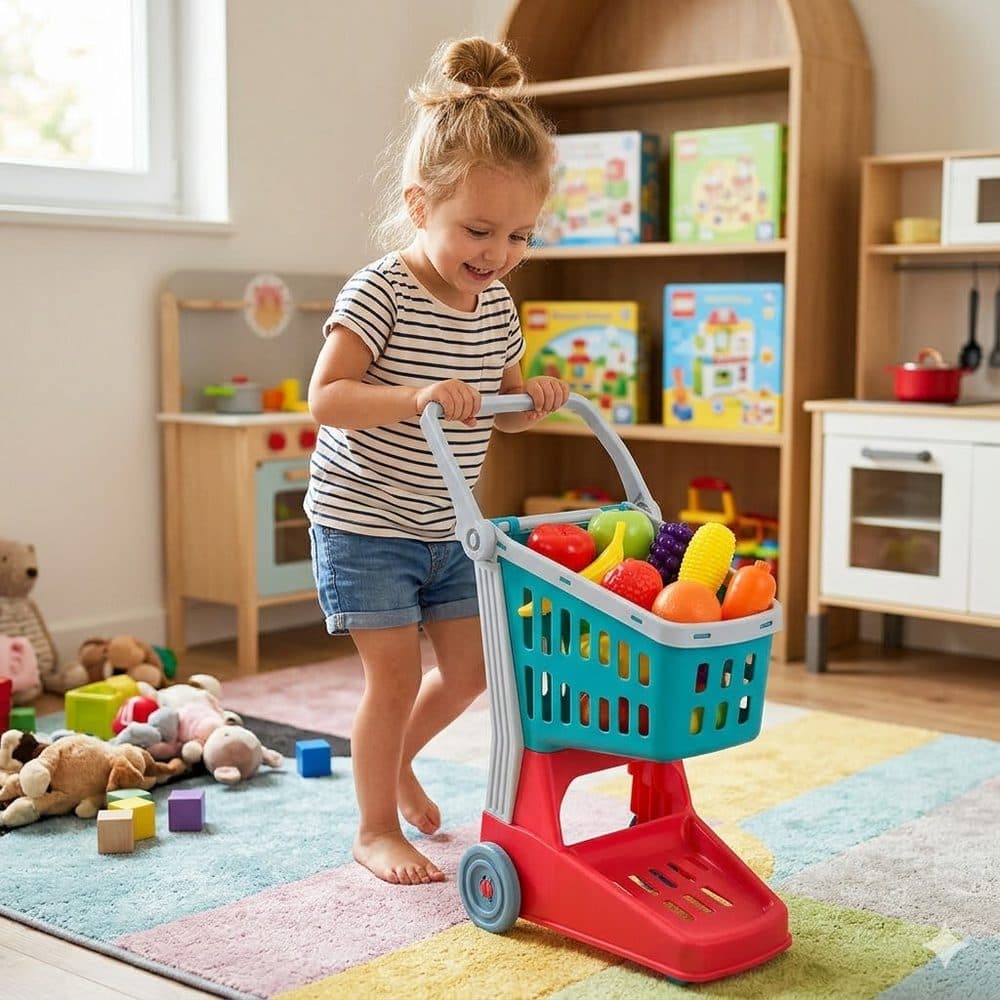 Playgo Nákupní vozík s potravinami, PLAYGO, W051056 - náhled 4