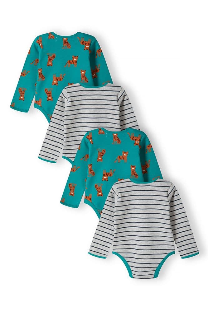 Body kojenecké 4pack, Minoti, 15mbaby 9, modrá - 50/56 | NB - náhled 2