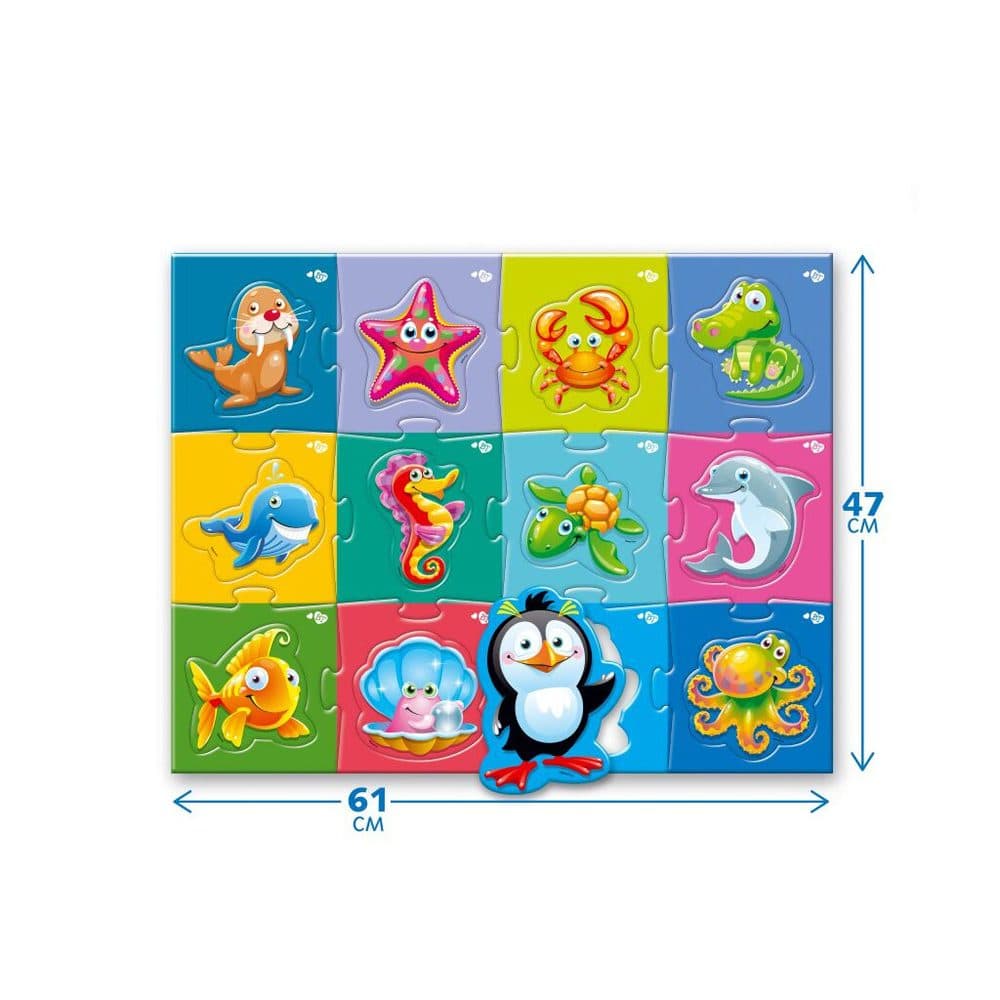 Far Far Land Maxi Puzzle mořská zvířátka 24 dílků 61x47 cm, W022263 - náhled 3
