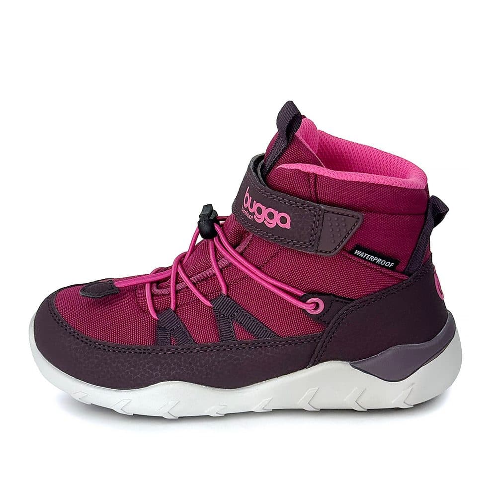 dětské zimní barefootové boty s membránou BUGGA CHRIS Burgundy B00190-16 - 27 - náhled 2