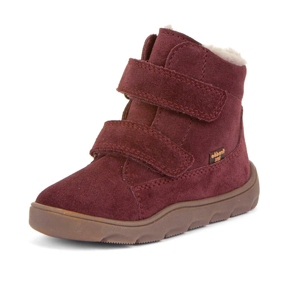 Dívčí zimní barefoot boty ZERU TEX FURRY Bordeaux Froddo G2110151-4 -