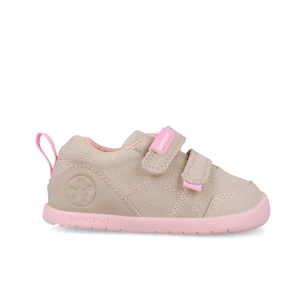 Dívčí barefoot plátěné tenisky LONA BASICA BEIGE Y ROSA Biomecanisc 262190-F884 - 22 - náhled 4