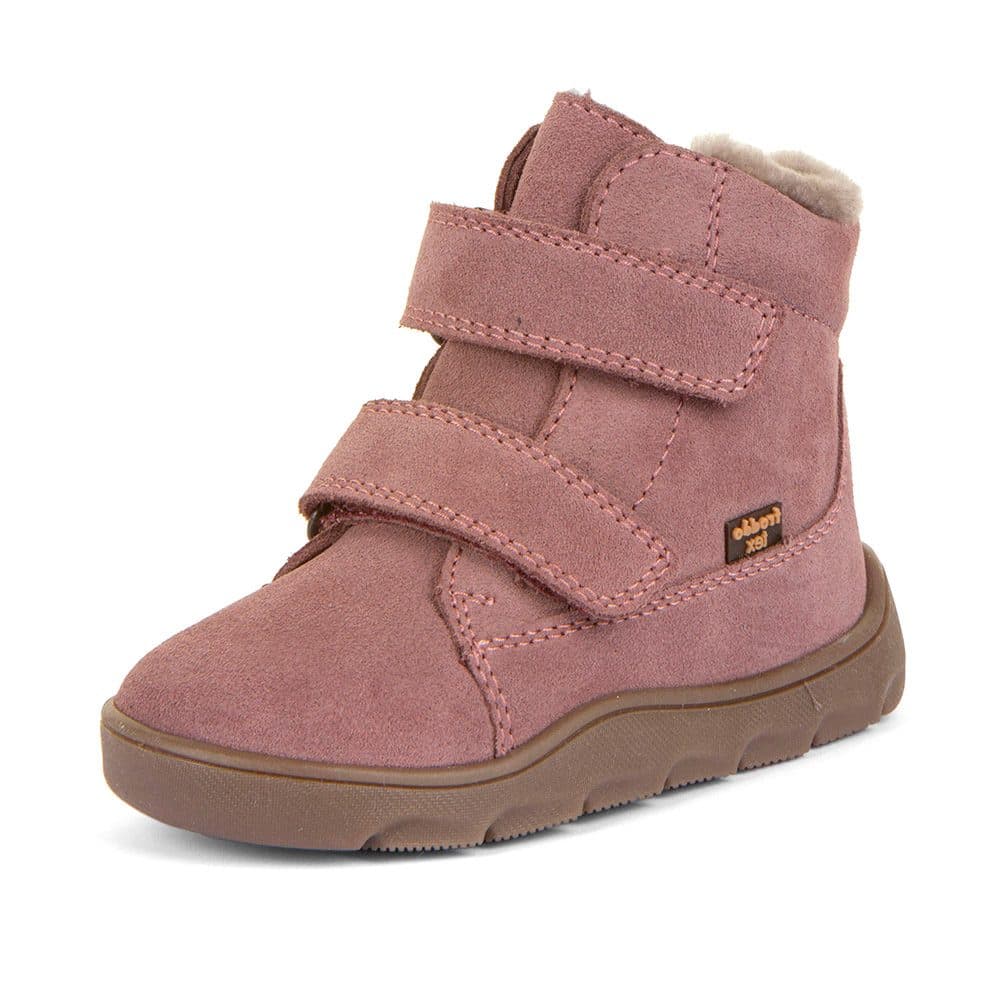 Dívčí zimní barefoot boty ZERU TEX FURRY Dark pink, Froddo, G2110149-6, růžová -