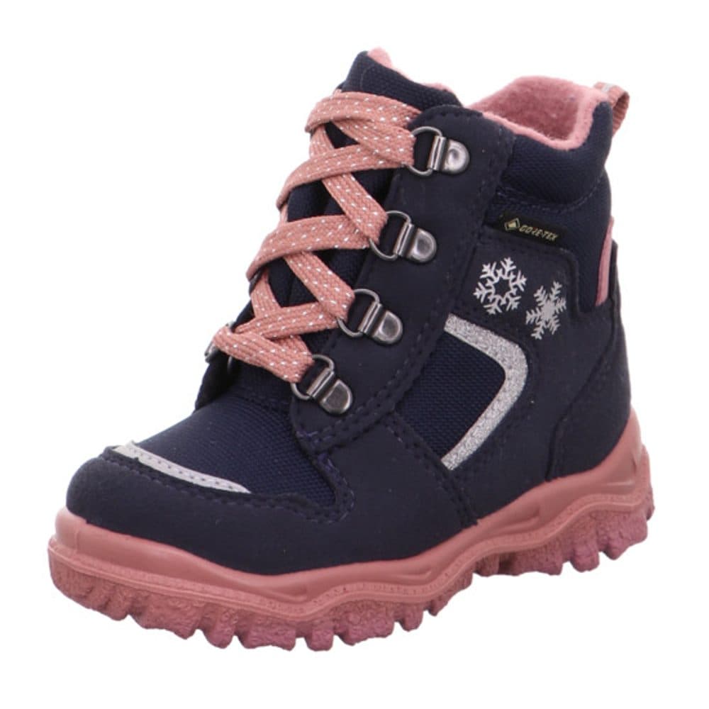 dívčí kozačky šněrovací HUSKY1 GTX, Superfit, 1-000046-8010, tmavě modrá -