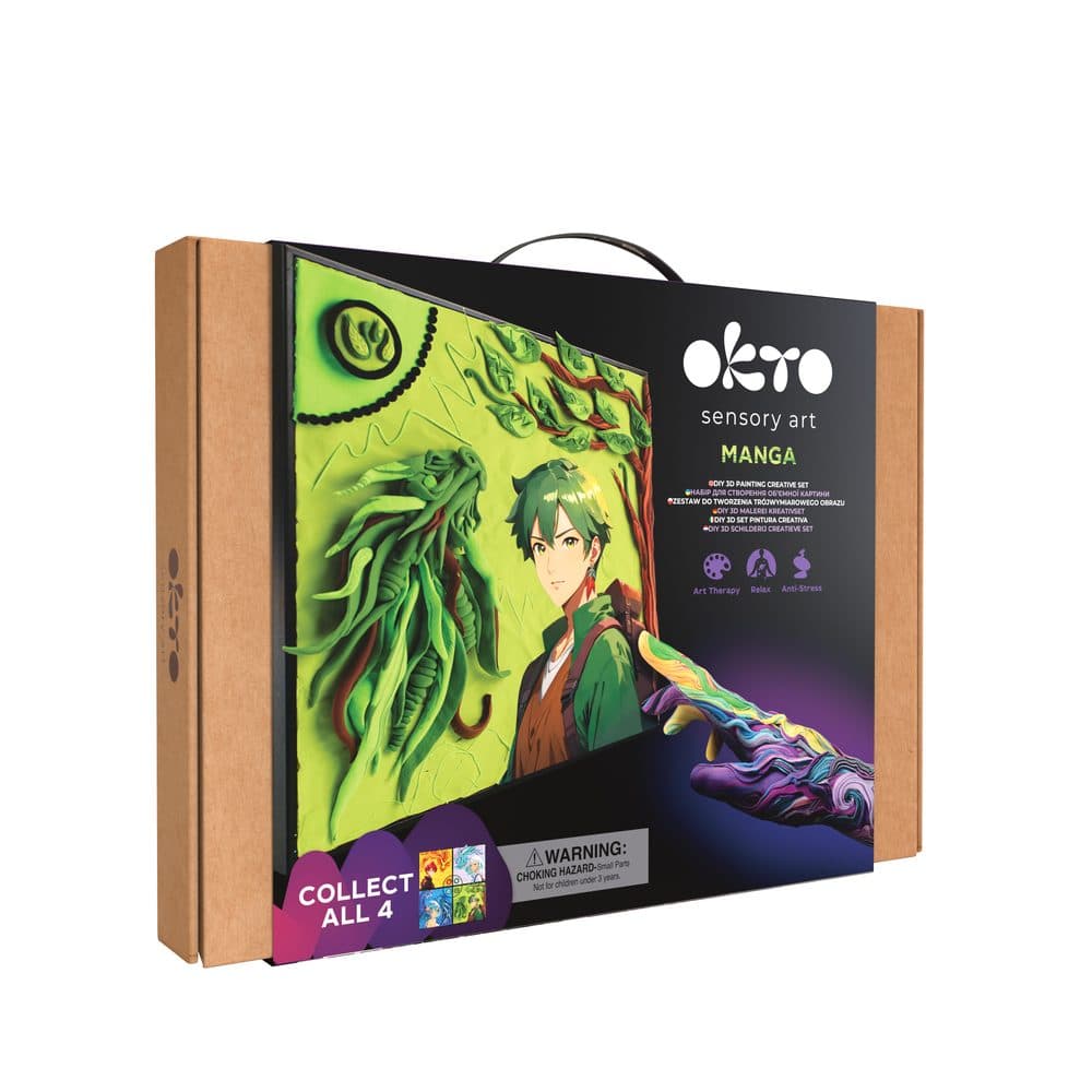 OKTO Manga motiv živlů "Země" výtvarný set 30x40 cm, OKTO, W051104 - náhled 4