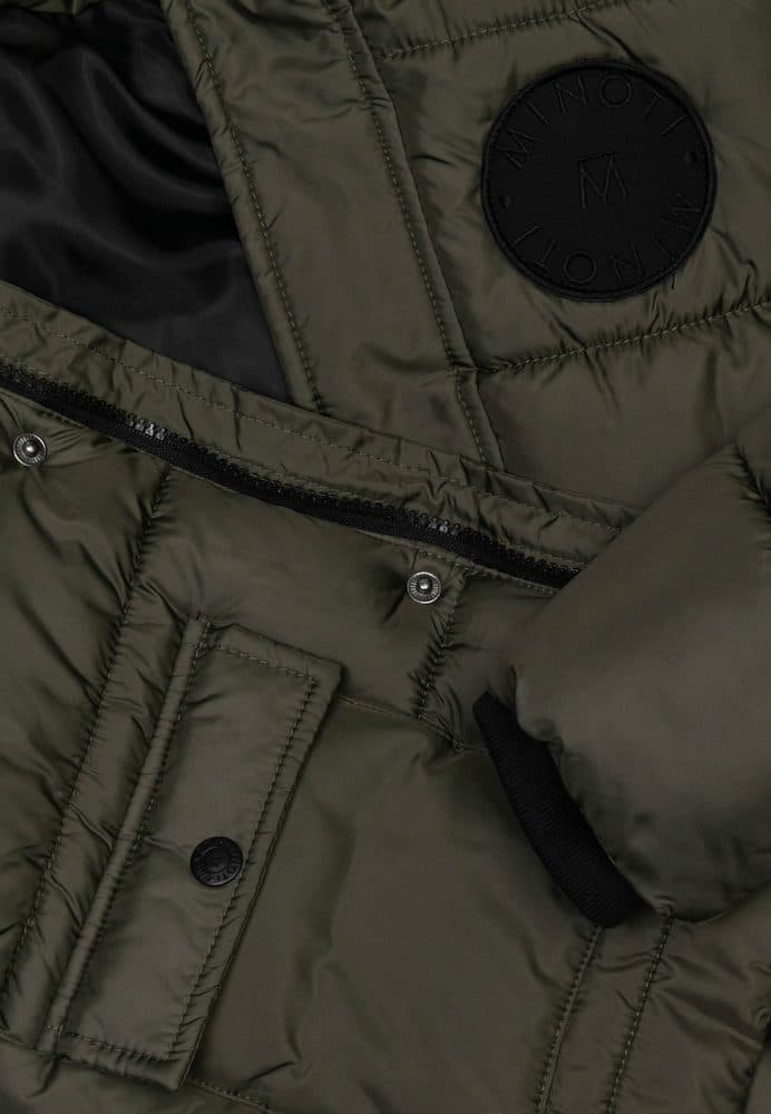 Kabát chlapecký nylonvý Puffa, Minoti, 11COAT 10, khaki - 104/110 | 4/5let - náhled 4