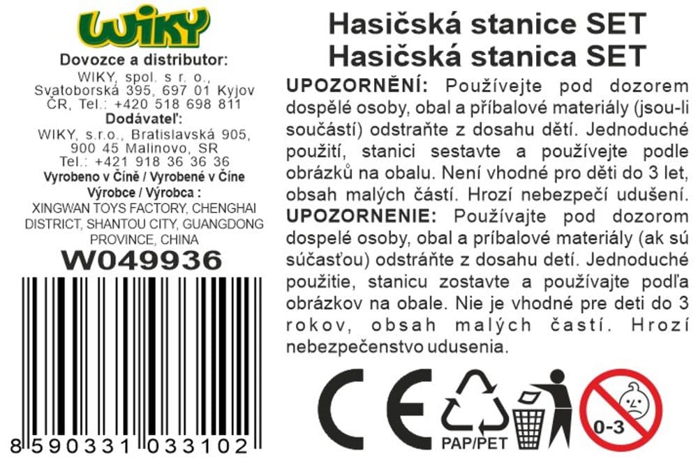 Hasičská stanice s auty 65x19x24,5 cm - český obal, Wiky Vehicles, W049936 - náhled 4
