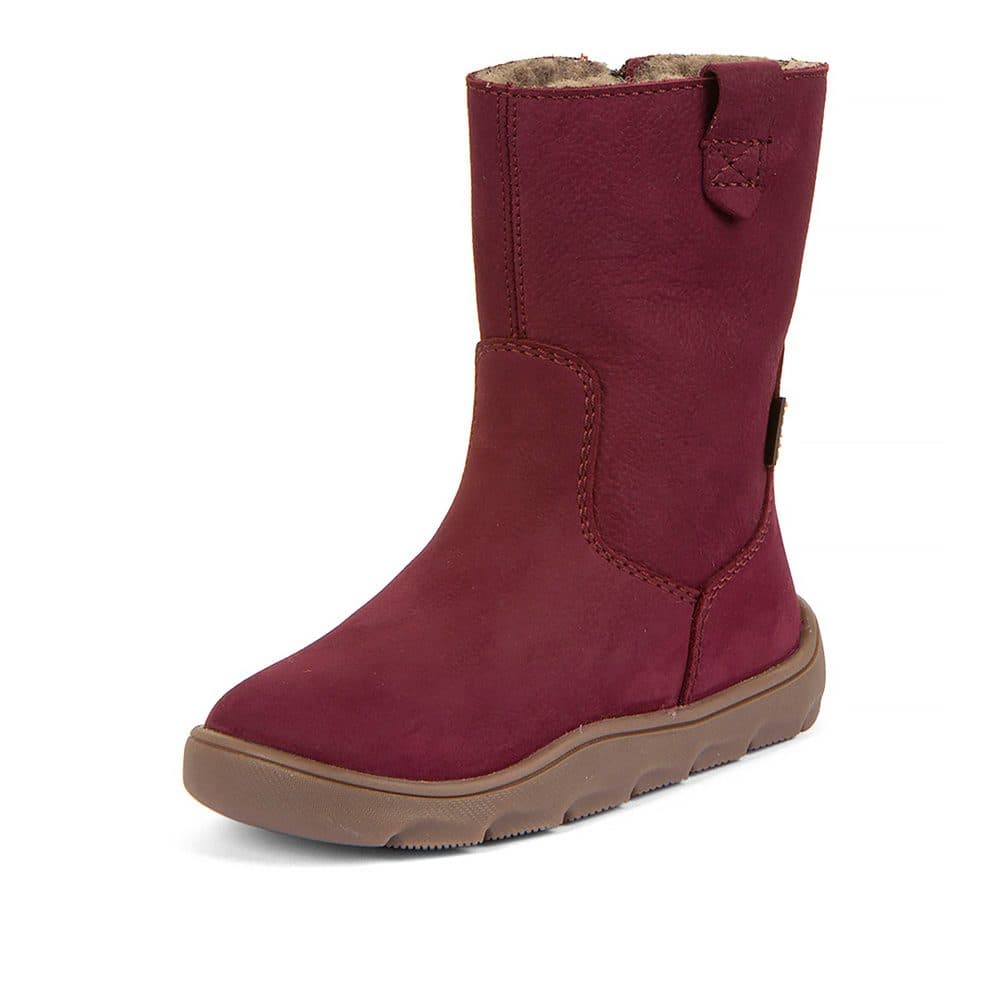Dívčí zimní barefoot kozačky ZERU TEX BOOT Bordeaux G3160257-6 -