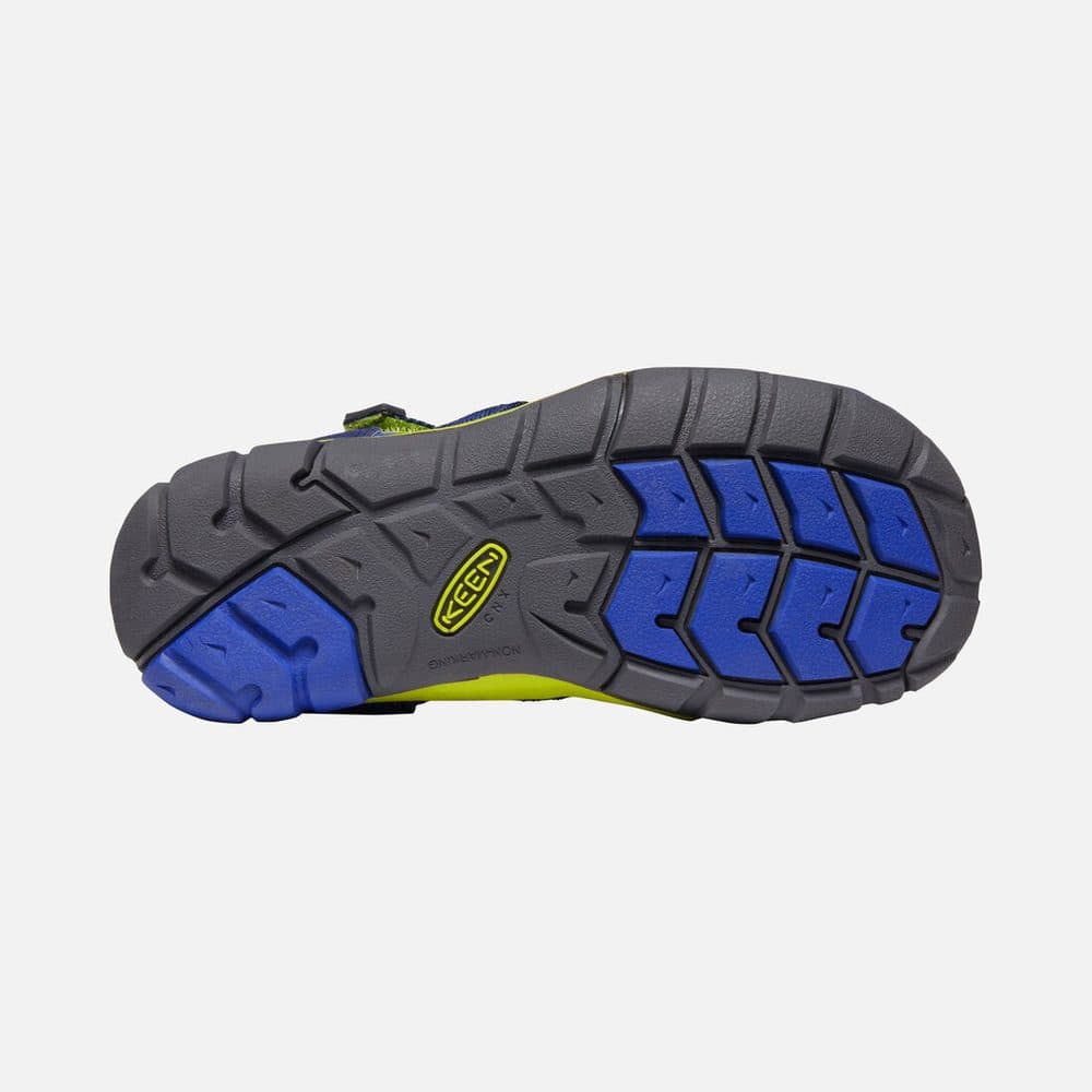 Dětské sandály SEACAMP II CNX, BLUE DEPTHS/CHARTREUSE, keen, 1022993/1022978/1022939, modrá - 22 - náhled 4