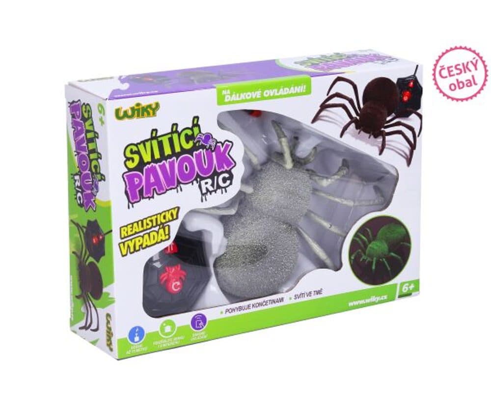 Pavouk RC svítí ve tmě 20 cm - český obal, Wiky RC, W020996 - náhled 3