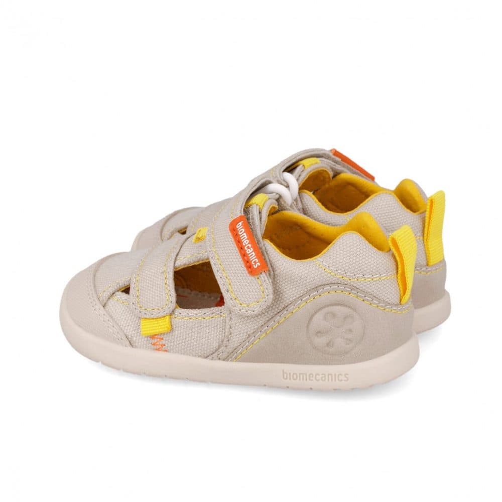 Dětské barefoot sandály LONA BASICA BEIGE Y AMARILLO Biomecanics 262191-C891 - 22 - náhled 2