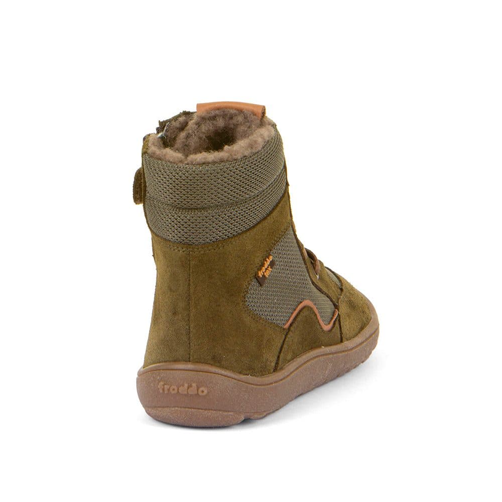 Dětské zimní barefoot boty TEX WOOL GROW Olive, Froddo, G3160234-3, olivová - 32 - náhled 4