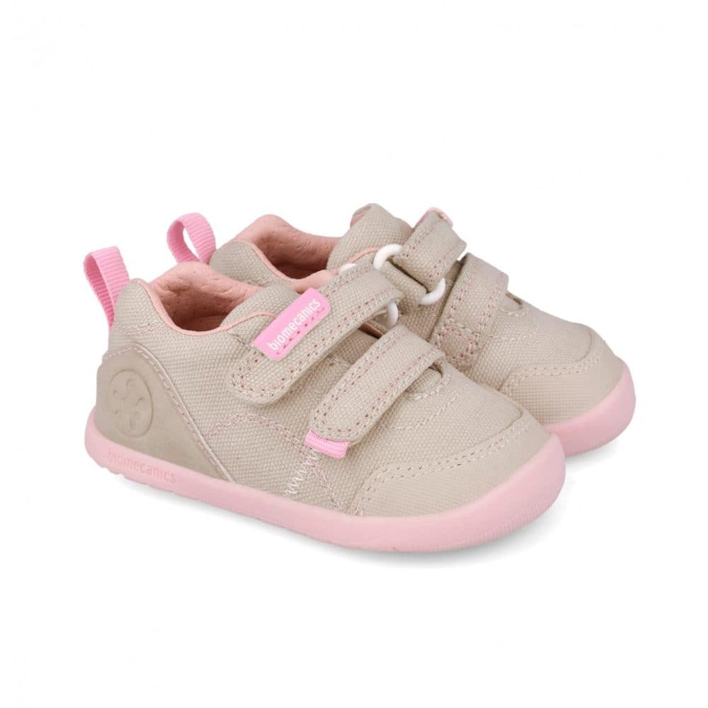 Dívčí barefoot plátěné tenisky LONA BASICA BEIGE Y ROSA Biomecanisc 262190-F884 - 22 - náhled 2