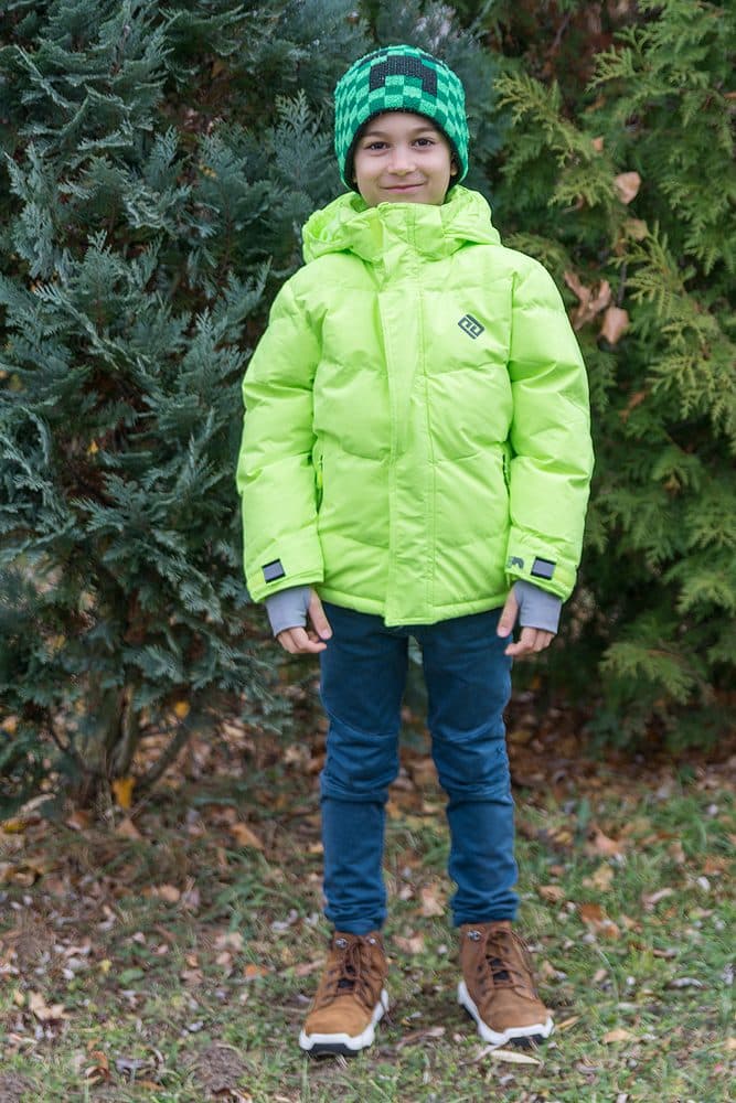bunda zimní Puffa Neon chlapecká, Pidilidi, PD1110-19, zelená - 104 | 4let - náhled 2