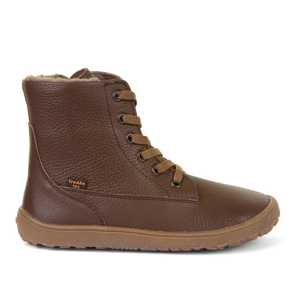Dětské zimní barefoot boty TEX LACES Brown, Froddo, G3160236-1, hnědá - 32 - náhled 4