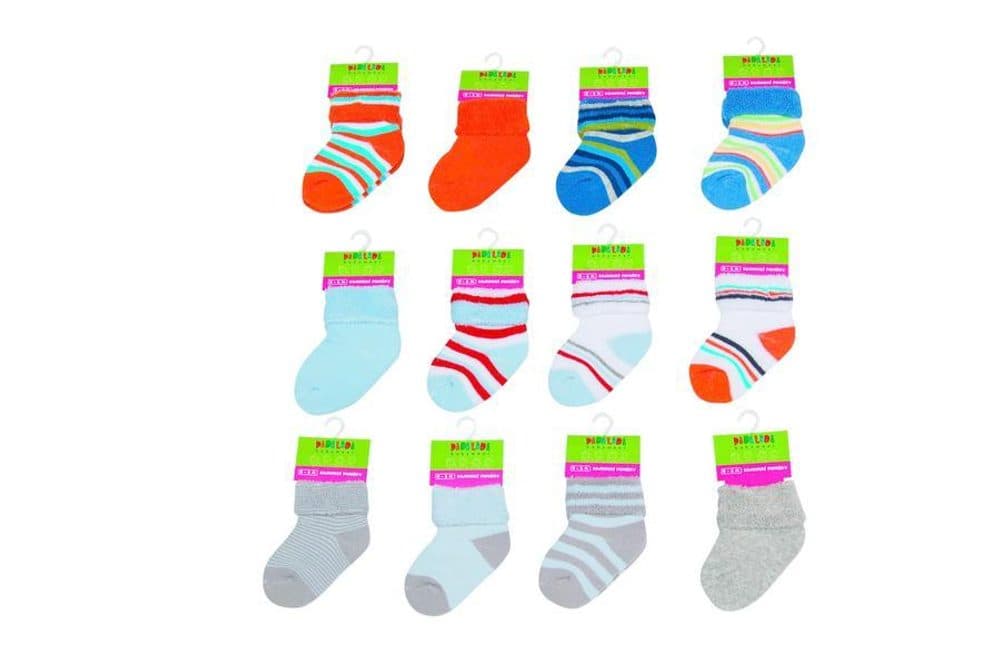 Kojenecké froté ponožky  (0 až 6m), Pidilidi, PD506, kluk - 0-6m | 0-6m