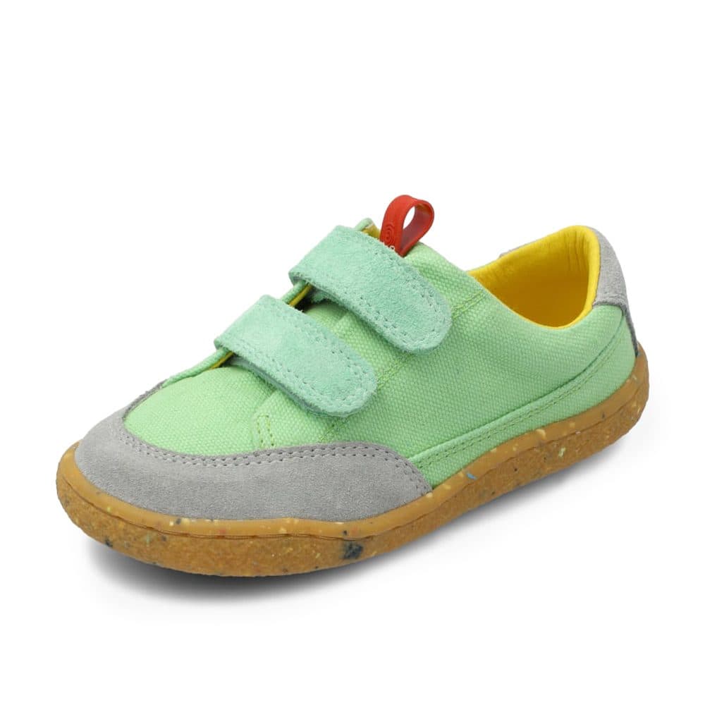 Barefoot dětské tenisky GROUNDIES AMSTERDAM LIGHT GREEN, zelená -