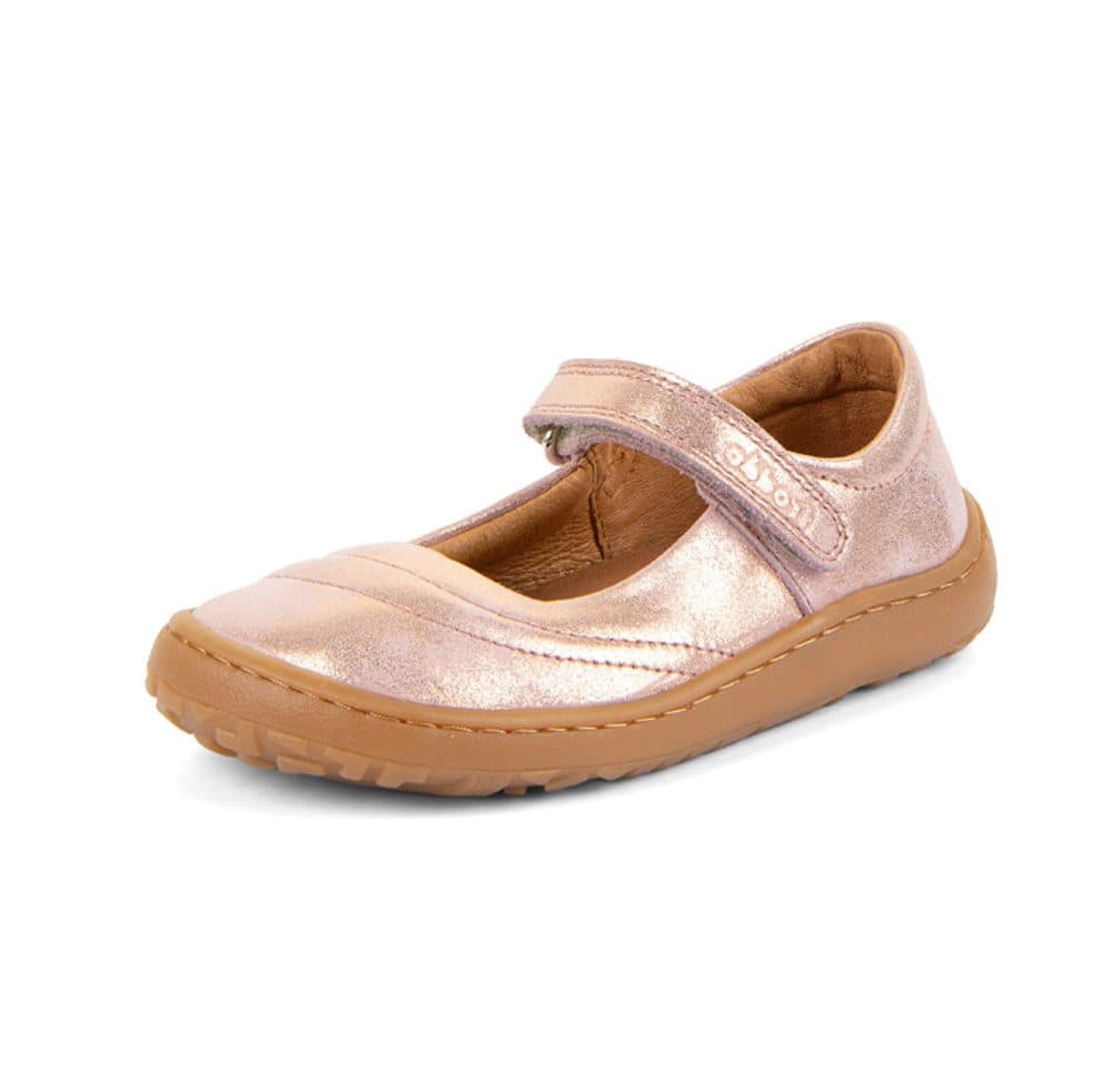 Dívčí barefoot kožené baleríny MARY J PINK/GOLD Froddo G3140195-1 -