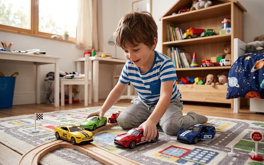 Auto kovové s pruhy na zpětné natažení 12 cm, Wiky, W047851 - náhled 3