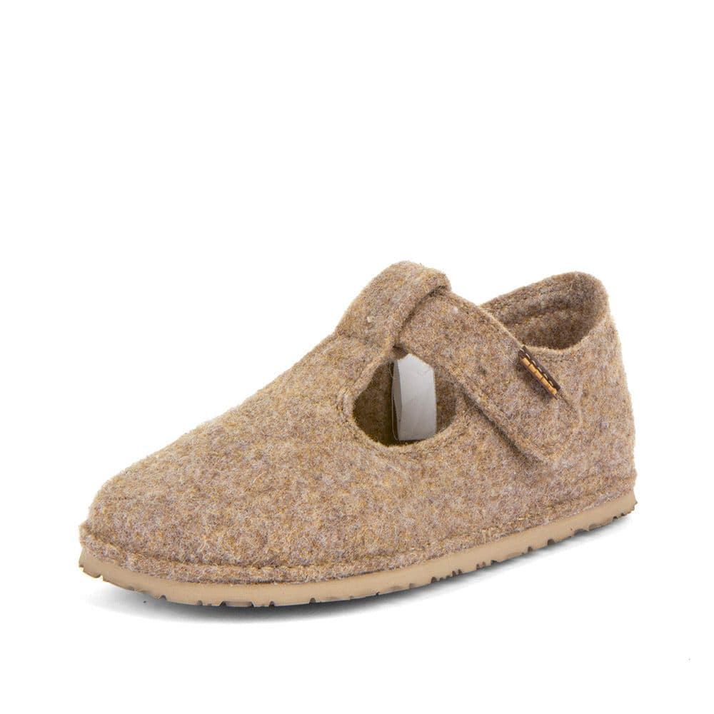 Dětské barefoot bačkory FLEXY WOOLY Beige Froddo G1700378-4 - béžová -