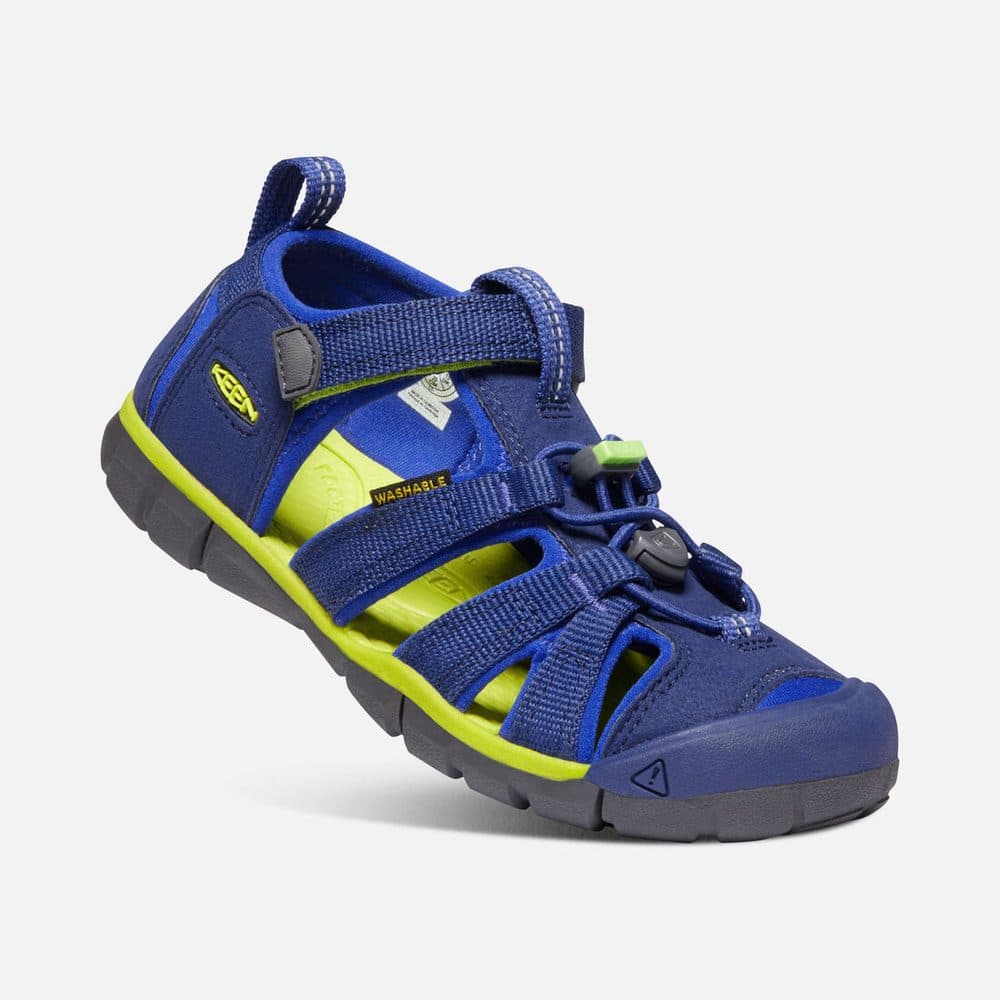 Dětské sandály SEACAMP II CNX, BLUE DEPTHS/CHARTREUSE, keen, 1022993/1022978/1022939, modrá - 22 - náhled 2