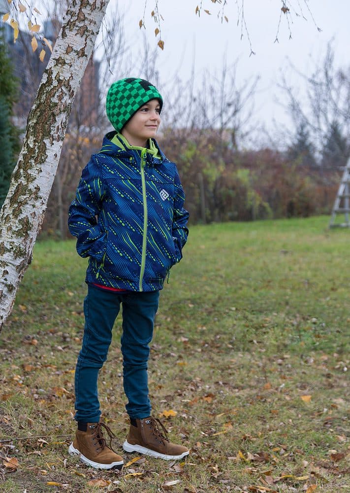 bunda softshellová chlapecká s kapucí, Pidilidi, PD1102-02, modrá - 104 | 4roky - náhled 2