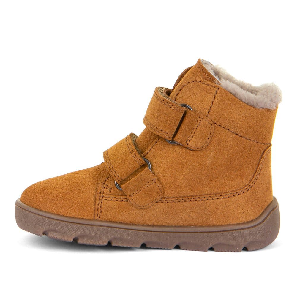 Dětské zimní barefoot boty ZERU TEX FURRY Cognac, Froddo, G2110149-2, hnědá - 20 - náhled 3