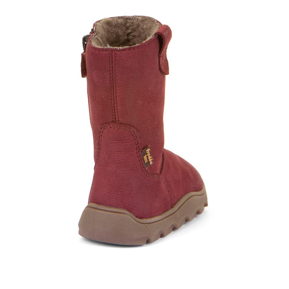 Dívčí zimní barefoot kozačky ZERU TEX BOOT Bordeaux, Froddo, G3160242-4, červená - 24 - náhled 4